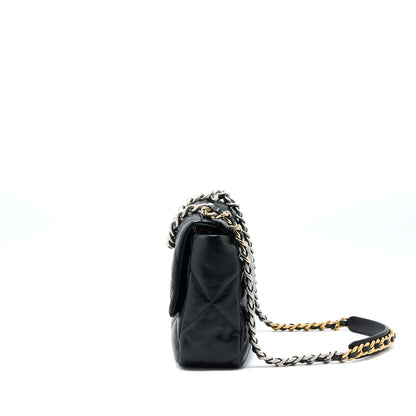 Chanel Medium 19 Bag Goatskin Black Multicolour Hardware (Microchip)