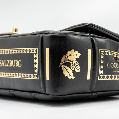 Chanel Limited Edition Quilted Flap Bag Shiny Calfskin Black