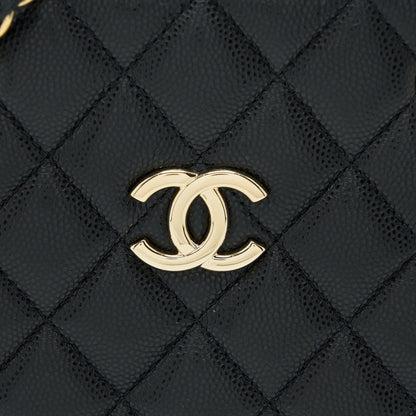 Chanel 23C Mini Bucket Bag Caviar Black L (Microchip)