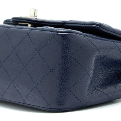 Chanel Mini Square Flap Bag Caviar Navy