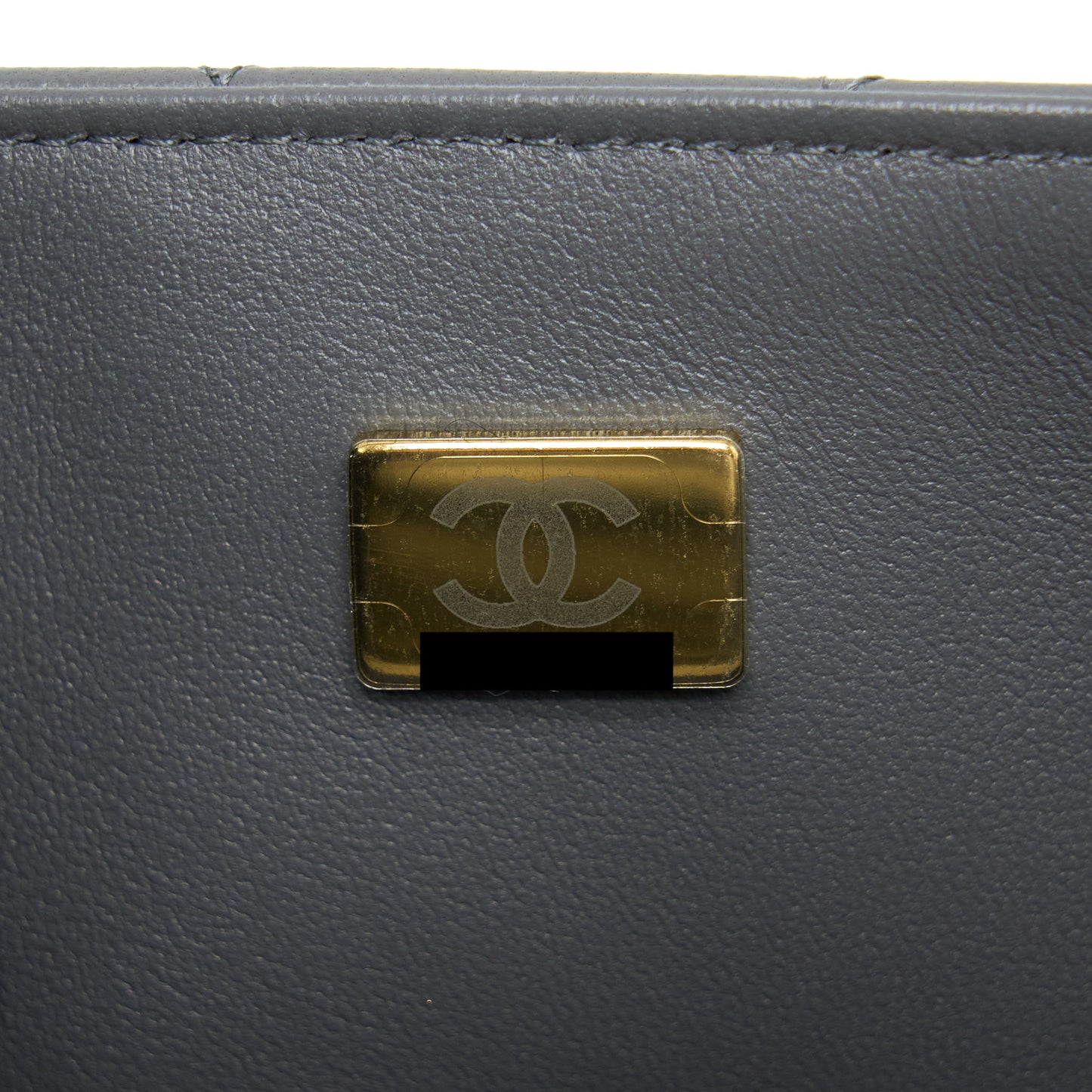 Chanel 22A Mini Rectangular Flap Bag Lambskin Grey L (Microchip).
