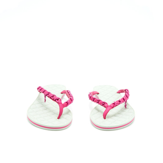 Chanel Size 38.5 Sandals Mint Green/ Pink