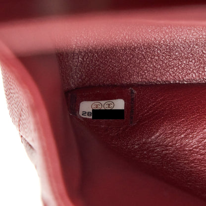 Chanel Medium Classic Double Flap Bag Caviar Dark Red L
