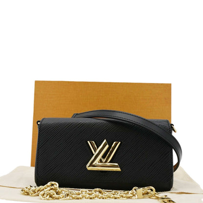 LOUIS VUITTON Twist West Epi Leather Crossbody Pochette Bag Black