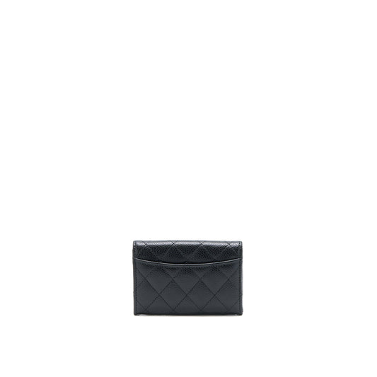 Chanel Classic Flap Cardholder Caviar Black (Microchip)