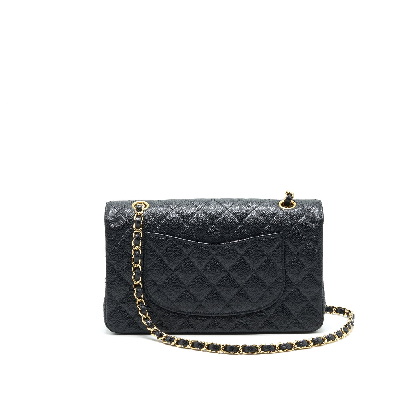 CHANEL MEDIUM CLASSIC DOUBLE FLAP BAG CAVIAR BLACK