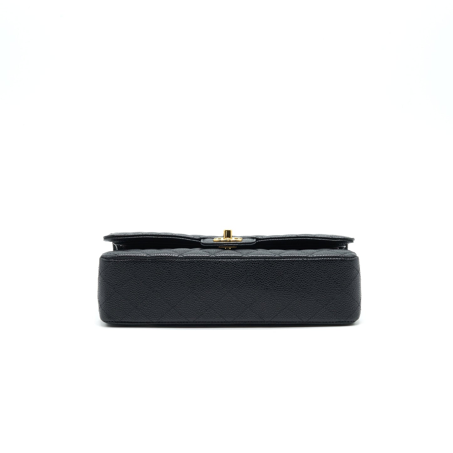 CHANEL MEDIUM CLASSIC DOUBLE FLAP BAG CAVIAR BLACK