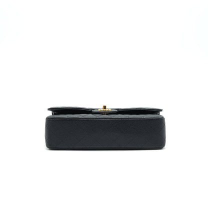 CHANEL MEDIUM CLASSIC DOUBLE FLAP BAG CAVIAR BLACK