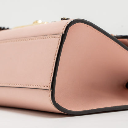 Gucci Padlock Chain Bag Crystal Stars Calfskin Pink