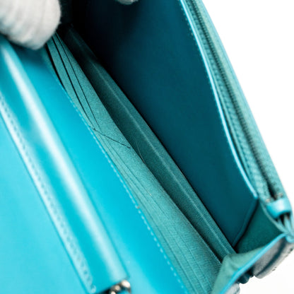 Chanel Boy Wallet on Chain Patent Green