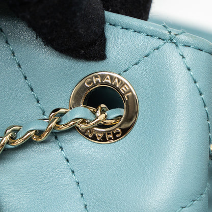 Chanel Bucket Bag Calfskin Light Blue L