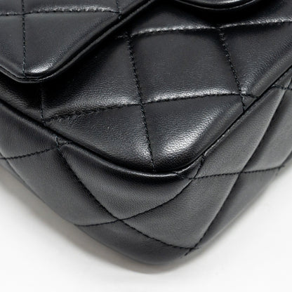 Chanel My Perfect Mini Flap Bag with Pearl Chain Lambskin Black  (Microchip)