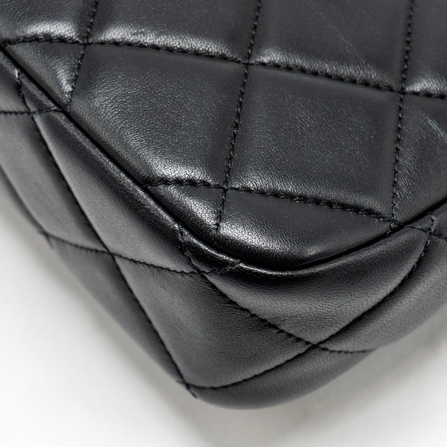 Chanel My Perfect Mini Flap Bag with Pearl Chain Lambskin Black  (Microchip)