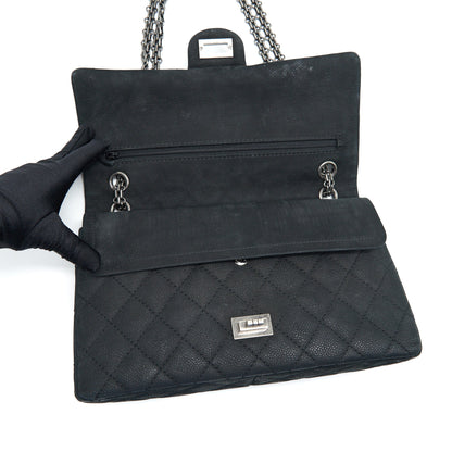 CHANEL 2.55 226 REISSUE BAG IN CAVIAR BLACK