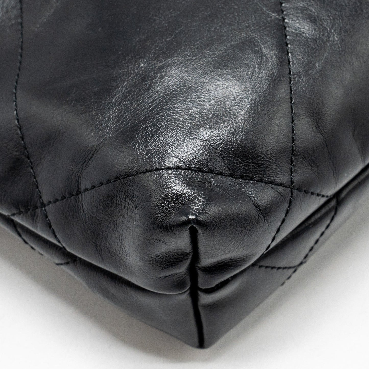 Chanel Mini 22 Bag Shiny Calfskin BLACK  (Microchip)