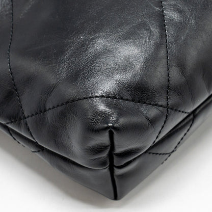Chanel Mini 22 Bag Shiny Calfskin BLACK  (Microchip)