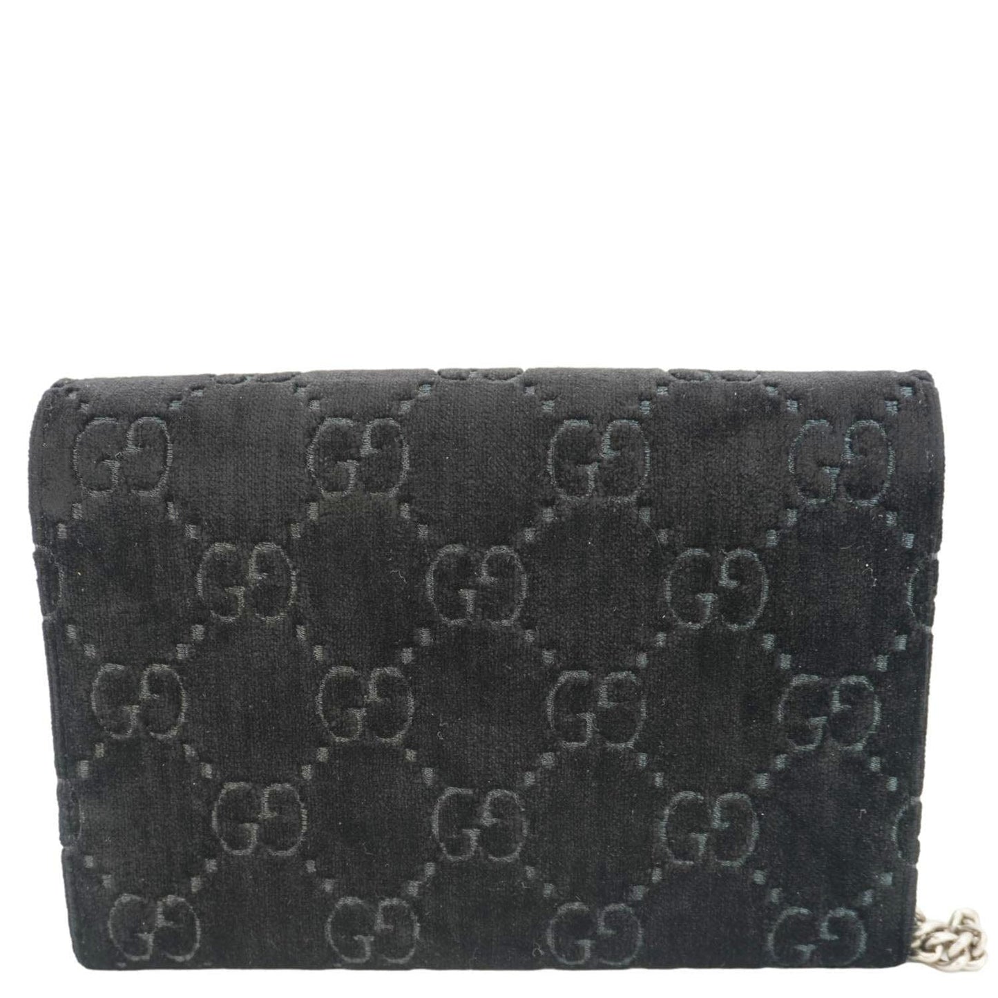 GUCCI Dionysus Mini GG Monogram Velvet Crossbody Bag Black 401231