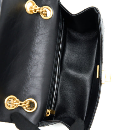 Chanel Mini 2.55 Reissue Flap Bag Aged Calfskin Black Brushed  (Microchip)