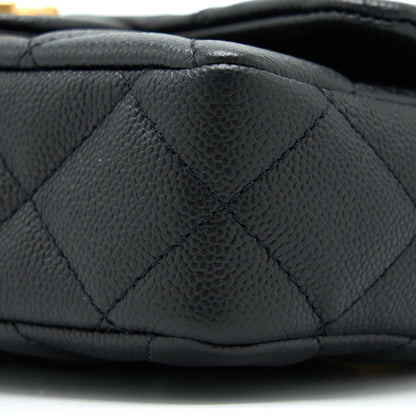 Chanel 23P Mini Coco Love Flap Bag Caviar Black  (Microchip)