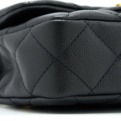 Chanel 23P Mini Coco Love Flap Bag Caviar Black  (Microchip)