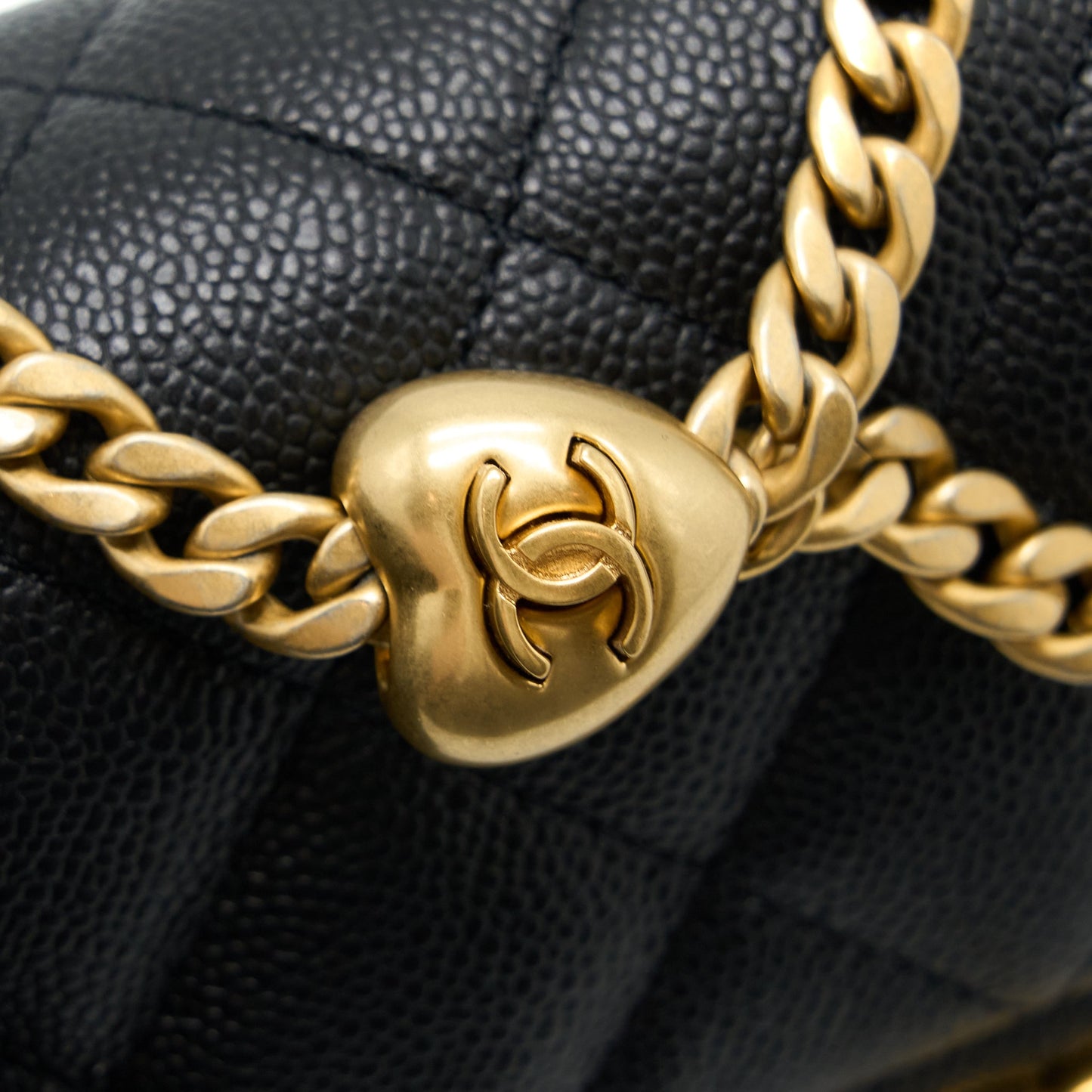 Chanel 23P Mini Coco Love Flap Bag Caviar Black  (Microchip)