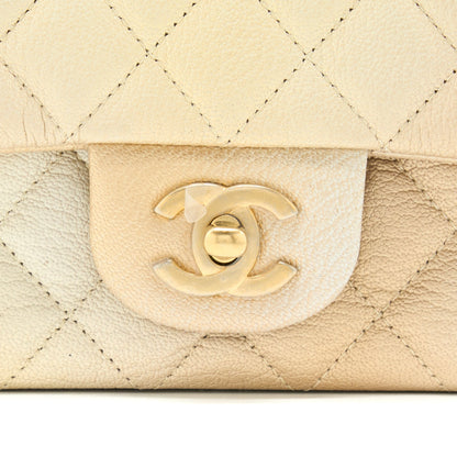 Chanel 22C Mini Rectangular Flap Bag Goatskin Ombre Beige Brushed (Microchip)