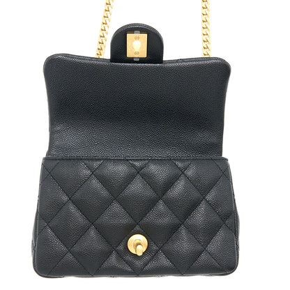 Chanel 23P Mini Coco Love Flap Bag Caviar Black  (Microchip)