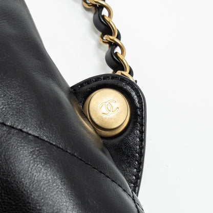 Chanel 22 Backpack Shiny Calfskin Black (Microchip)