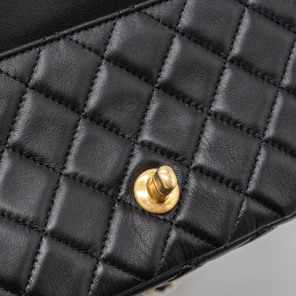Chanel Pearl Crush Mini Rectangular Flap Bag Lambskin Black