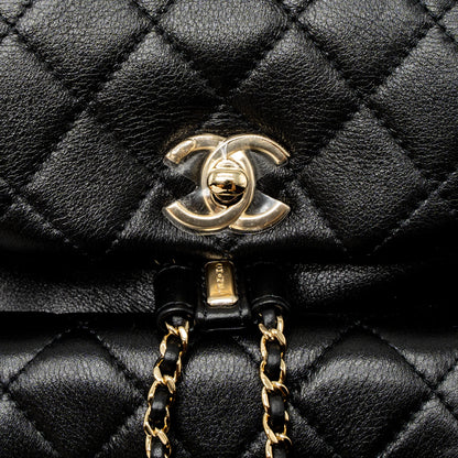 Chanel 23C Duma Mini Backpack Calfskin Black L (Microchip)
