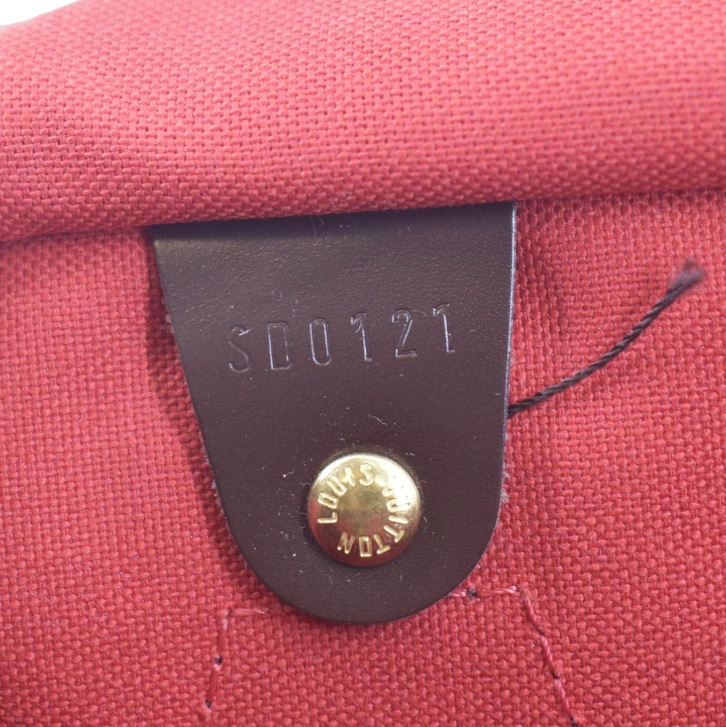LOUIS VUITTON Speedy 35 Damier Ebene Satchel Bag Brown