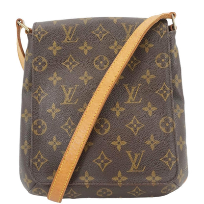 LOUIS VUITTON Musette Salsa Monogram Canvas Crossbody Bag Brown