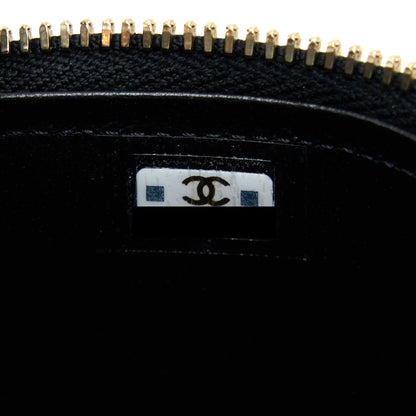 Chanel 22B Detailed Top Handle Mini Vanity With Chain Lambskin Black Brushed