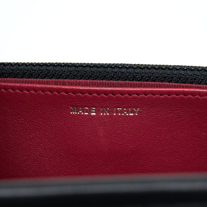 Chanel 21S Wallet On Chain With Pearl/CC logo Round Handle Lambskin Black Brushed
