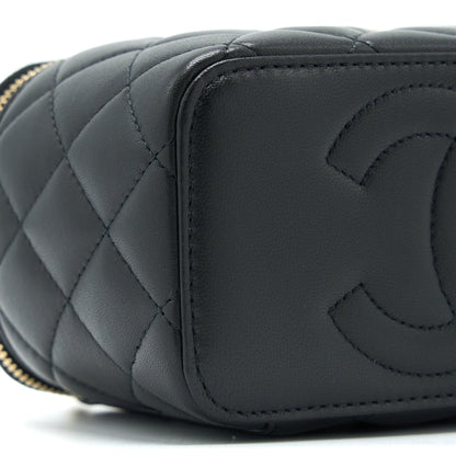 Chanel 23C Pearl Crush Long Vanity Lambskin Black L (Microchip)