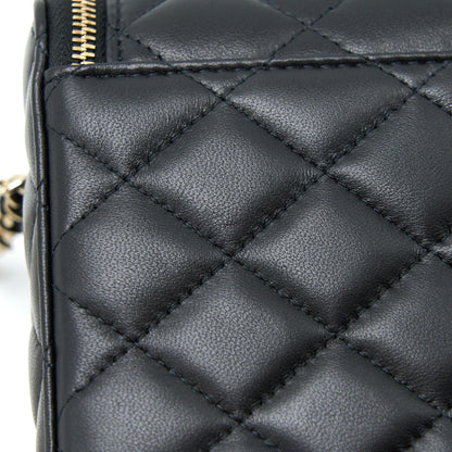 Chanel 23C Pearl Crush Long Vanity Lambskin Black L (Microchip)