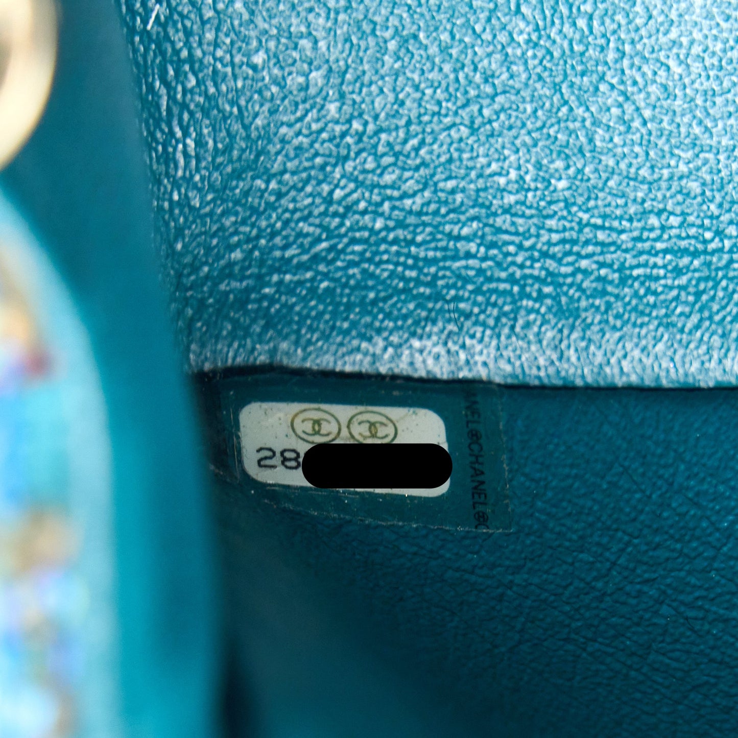 Chanel Mini Rectangular Flap Bag Tweed Multicolor Green L