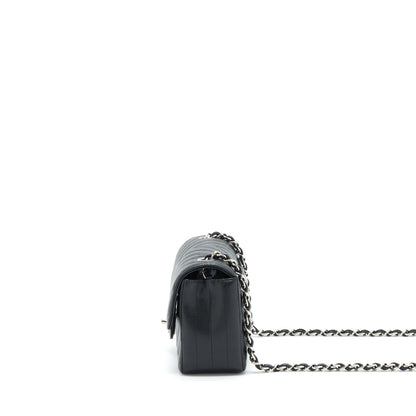 Chanel Chevron Mini Rectangular Flap Bag Caviar Black