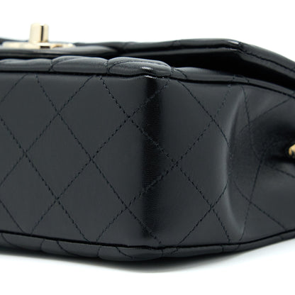 Chanel Mini Rectangular Lambskin Black L(Microchip)