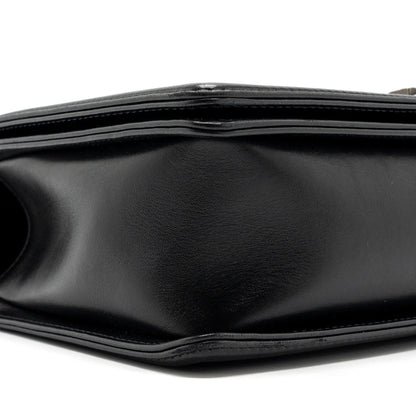 Chanel New Medium Boy Bag Lambskin Black Ruthenium Hardware