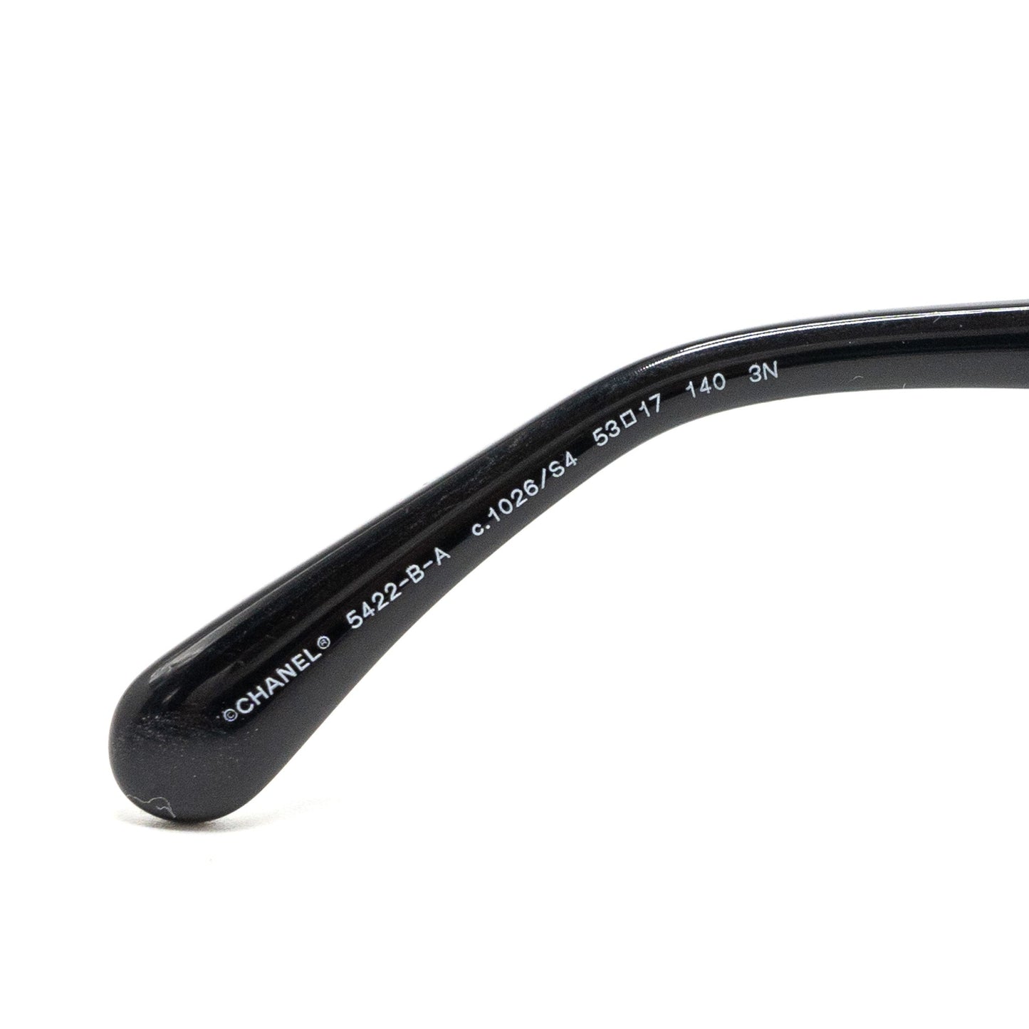Chanel letter and cc logo sunglasses black / white