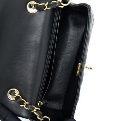 Chanel Mini Rectangular Lambskin Black L(Microchip)
