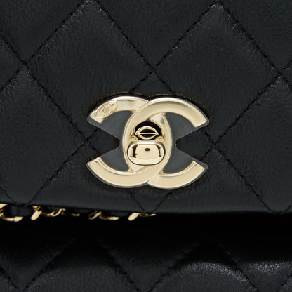 Chanel 23C Large Duma Backpack Calfskin Black L (Microchip)