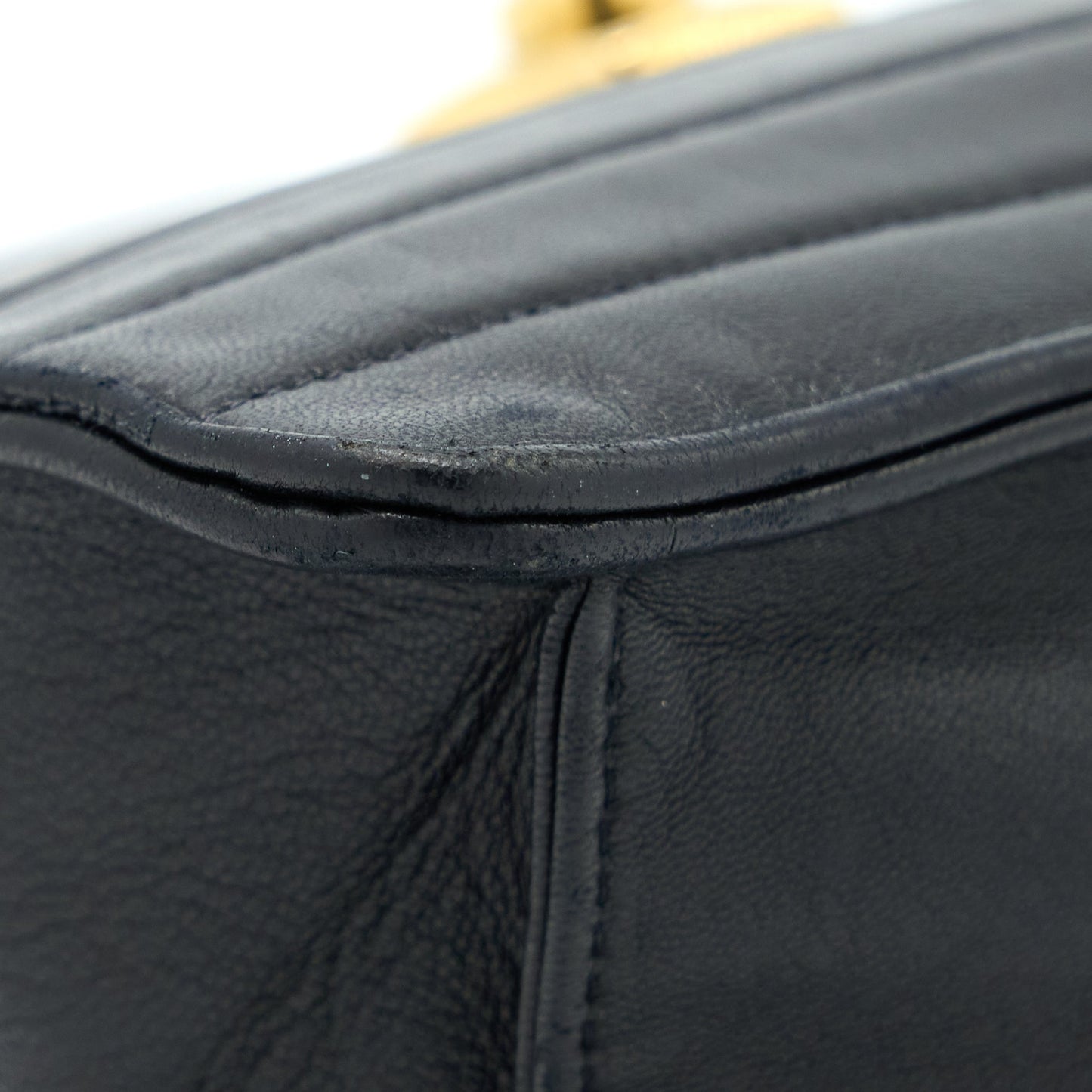 Chanel Vintage Kelly Flap Bag Lambskin Black