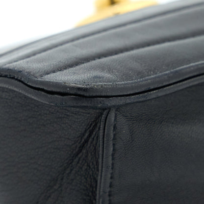Chanel Vintage Kelly Flap Bag Lambskin Black