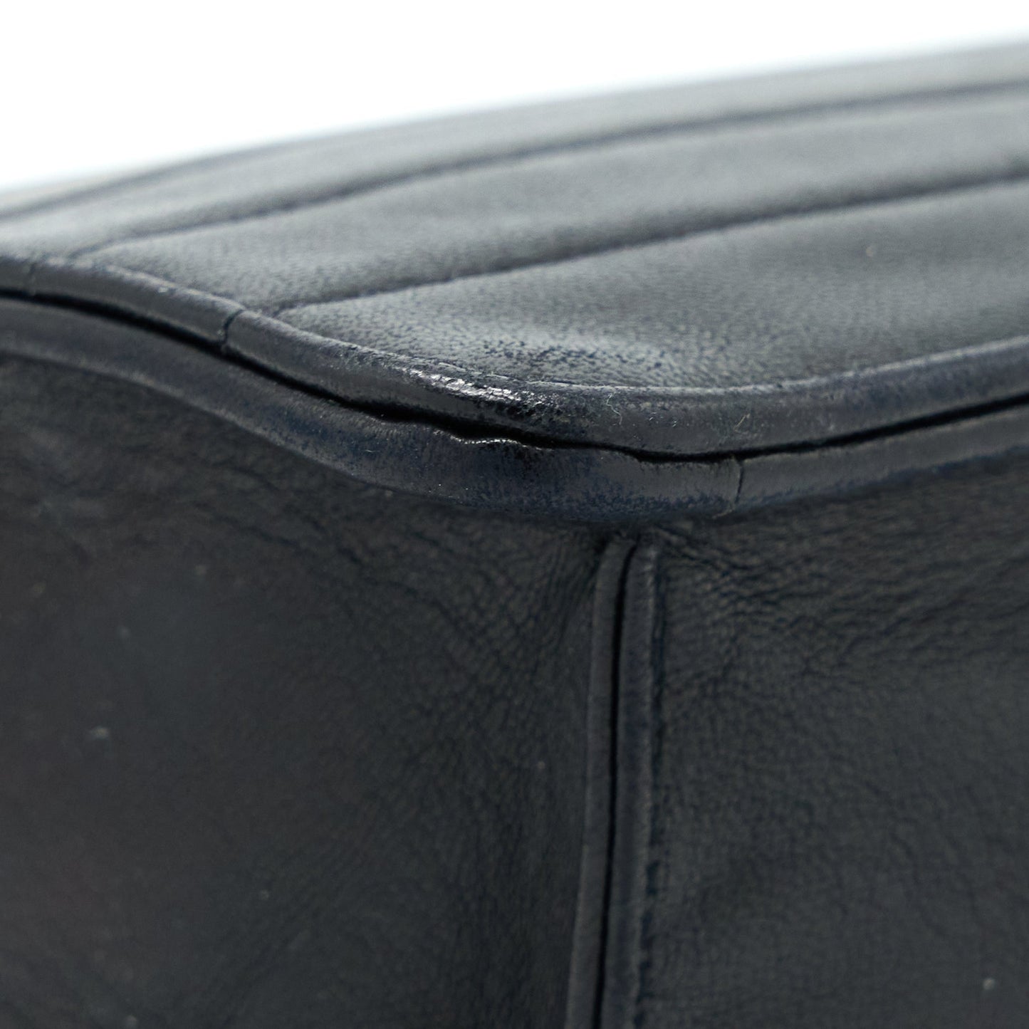 Chanel Vintage Kelly Flap Bag Lambskin Black