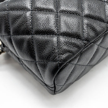 Chanel 25C Quilted Hobo Bag Caviar Black L (Microchip)