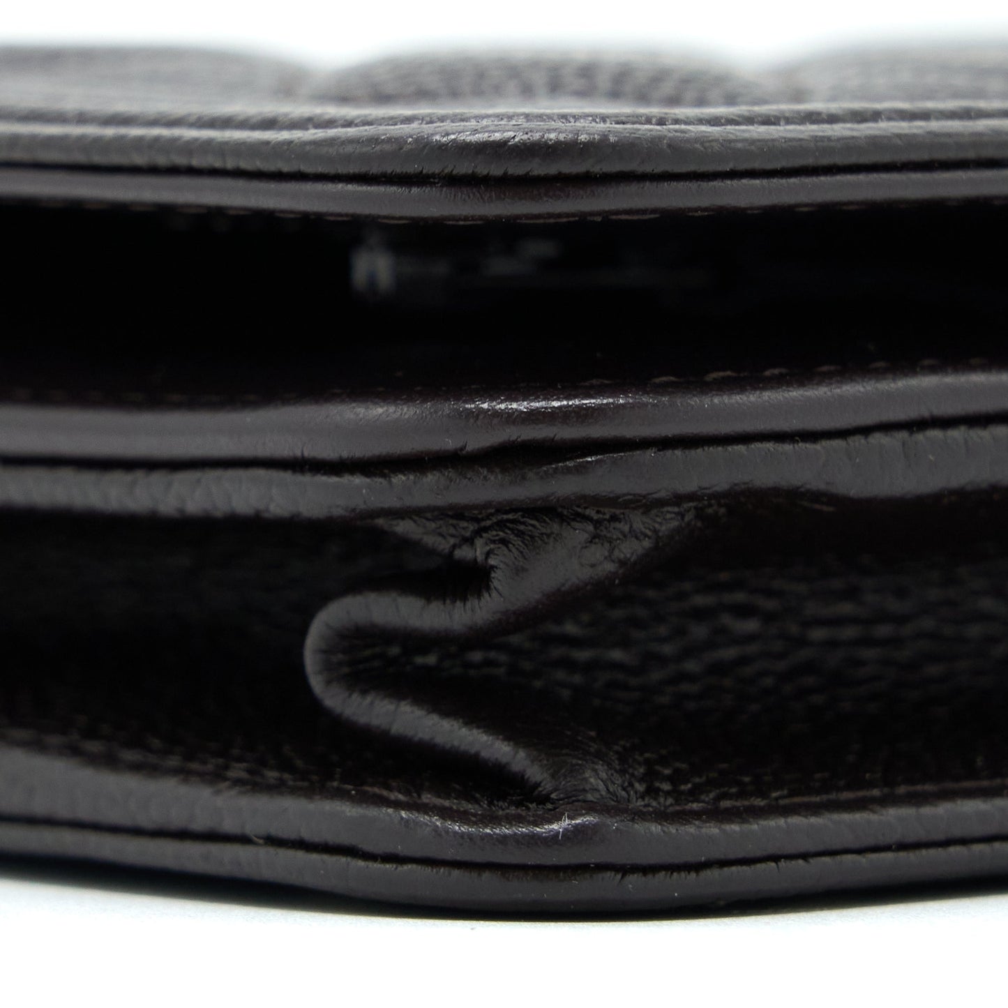 Chanel Boy Wallet On Chain Grained Calfskin Brown L (Microchip)