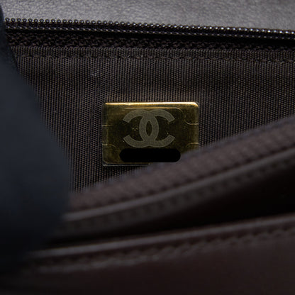 Chanel Boy Wallet On Chain Grained Calfskin Brown L (Microchip)