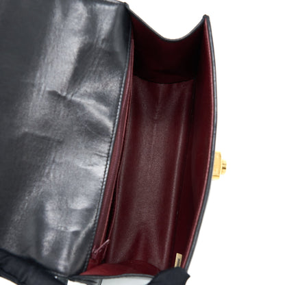 Chanel Vintage Kelly Flap Bag Lambskin Black